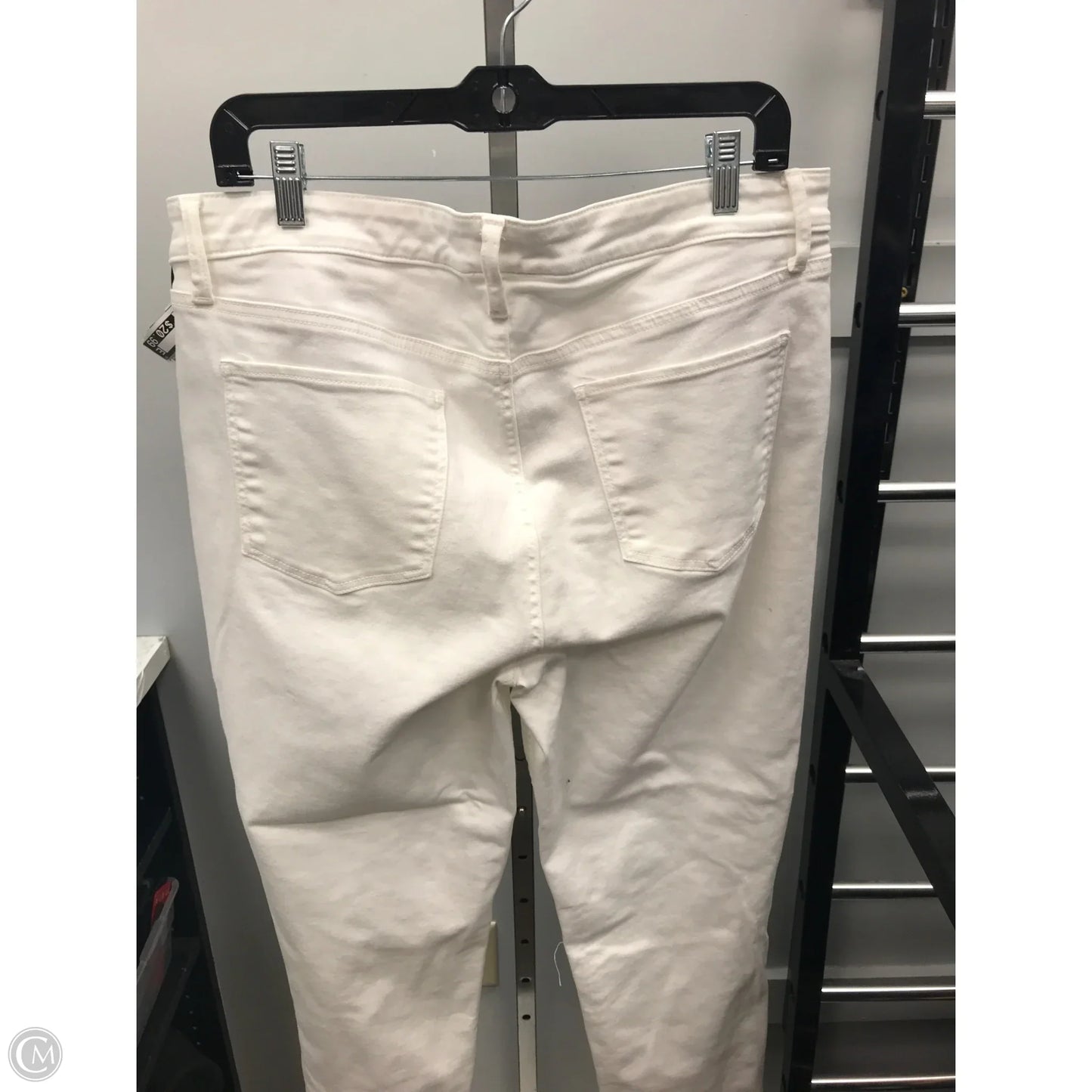 Jeans Cropped By Talbots In Cream Denim, Size: 14