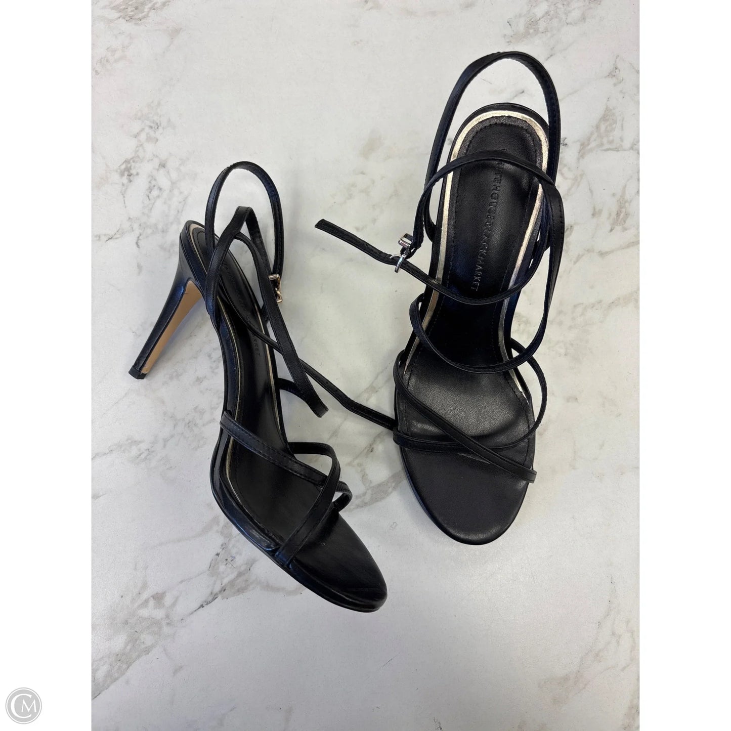 Sandals Heels Stiletto By White House Black Market In Black, Size: 7.5