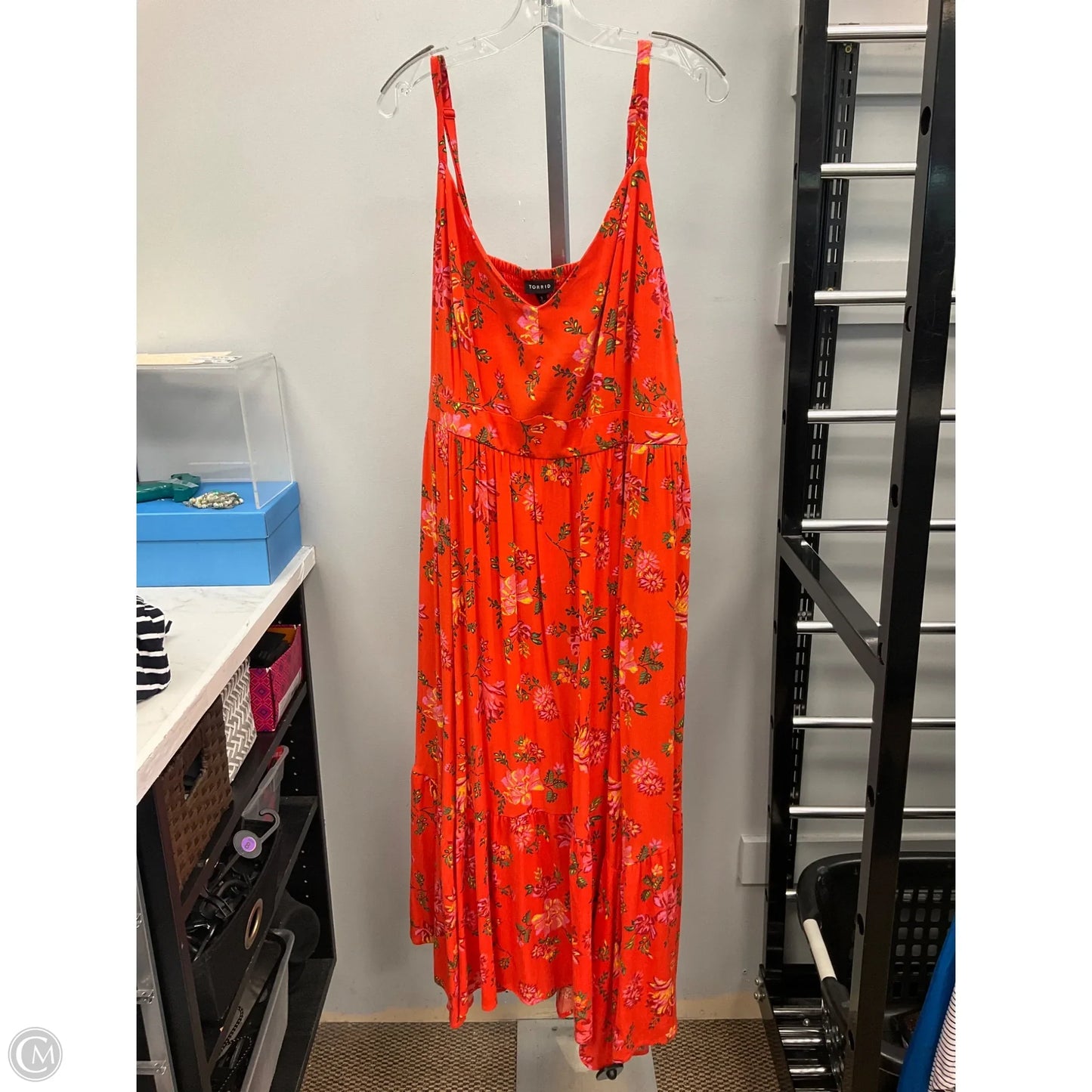 Dress Casual Midi By Torrid In Floral Print, Size: 3x
