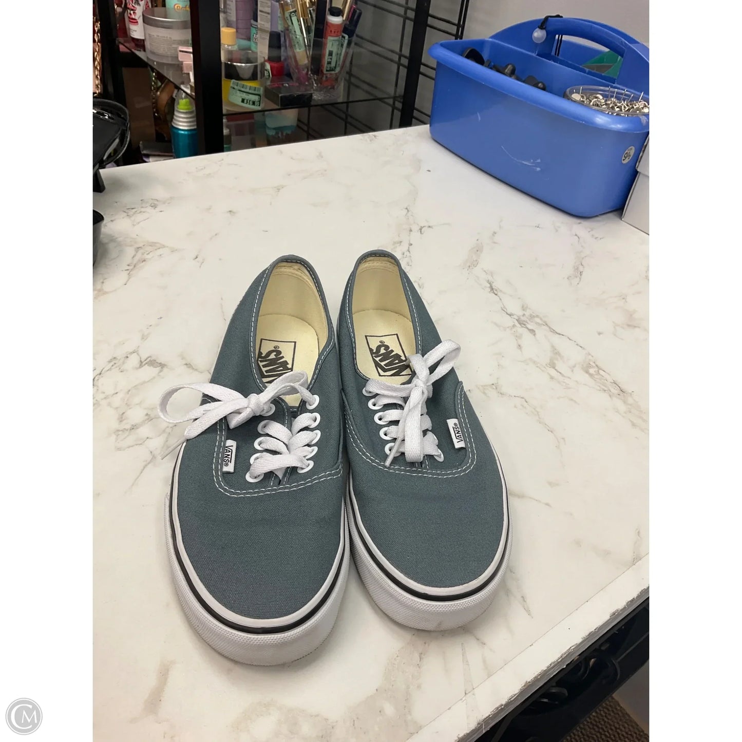 Shoes Sneakers By Vans In Grey, Size: 8.5