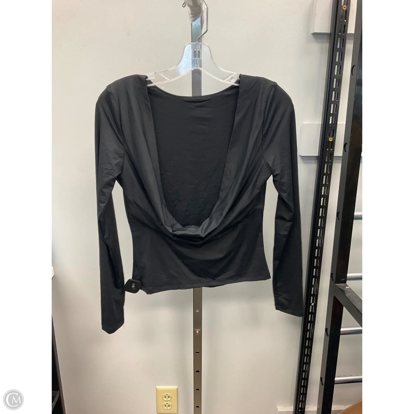 Top Long Sleeve By Pink Rose In Black, Size: M