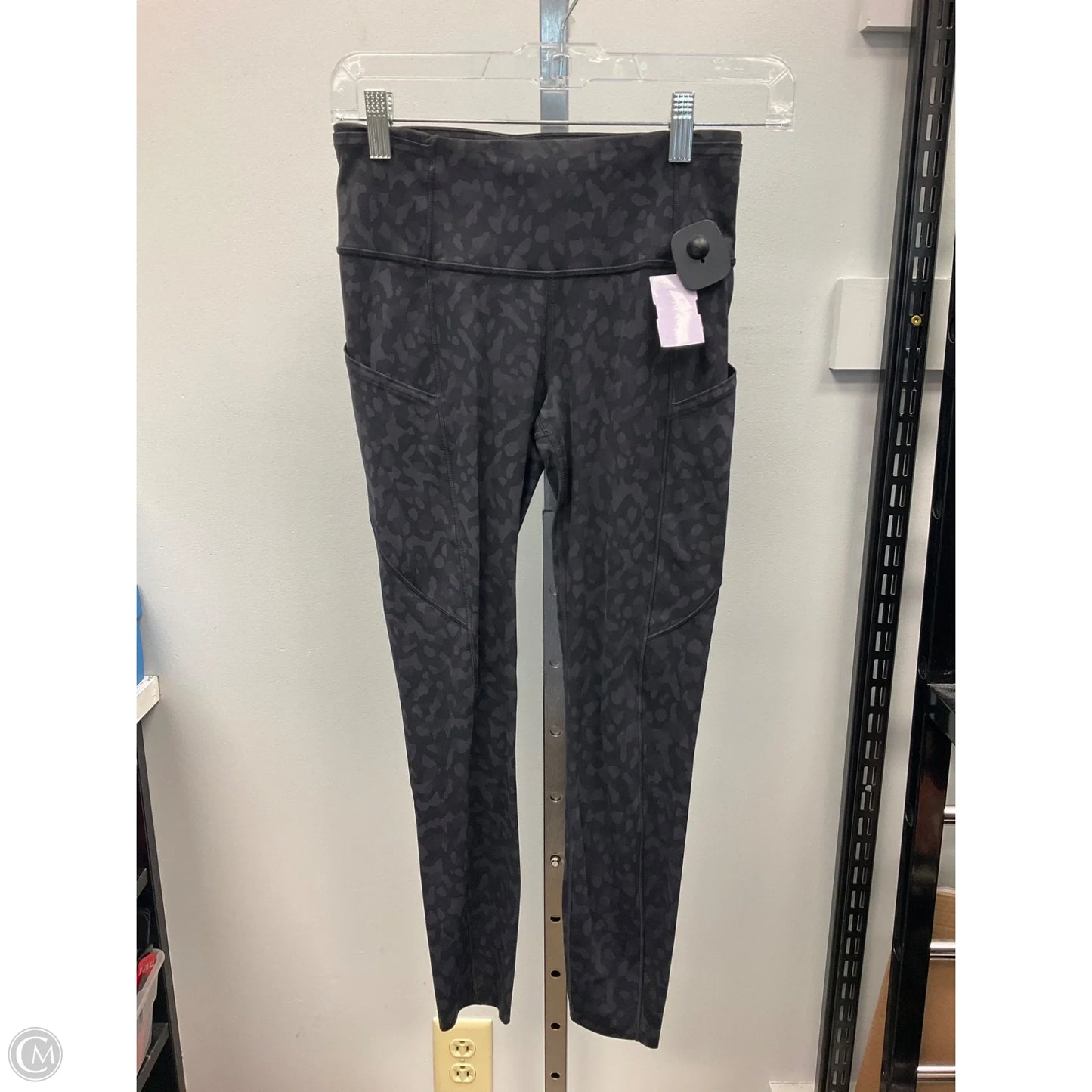 Athletic Leggings By Lululemon In Black & Grey, Size: 4