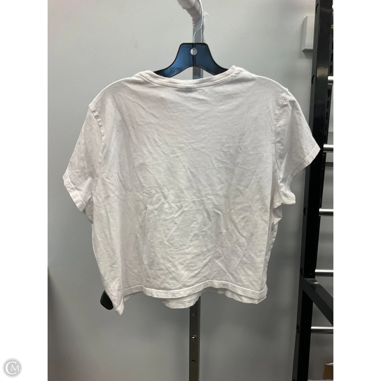 Top Short Sleeve Basic By Divided In White, Size: Xxl