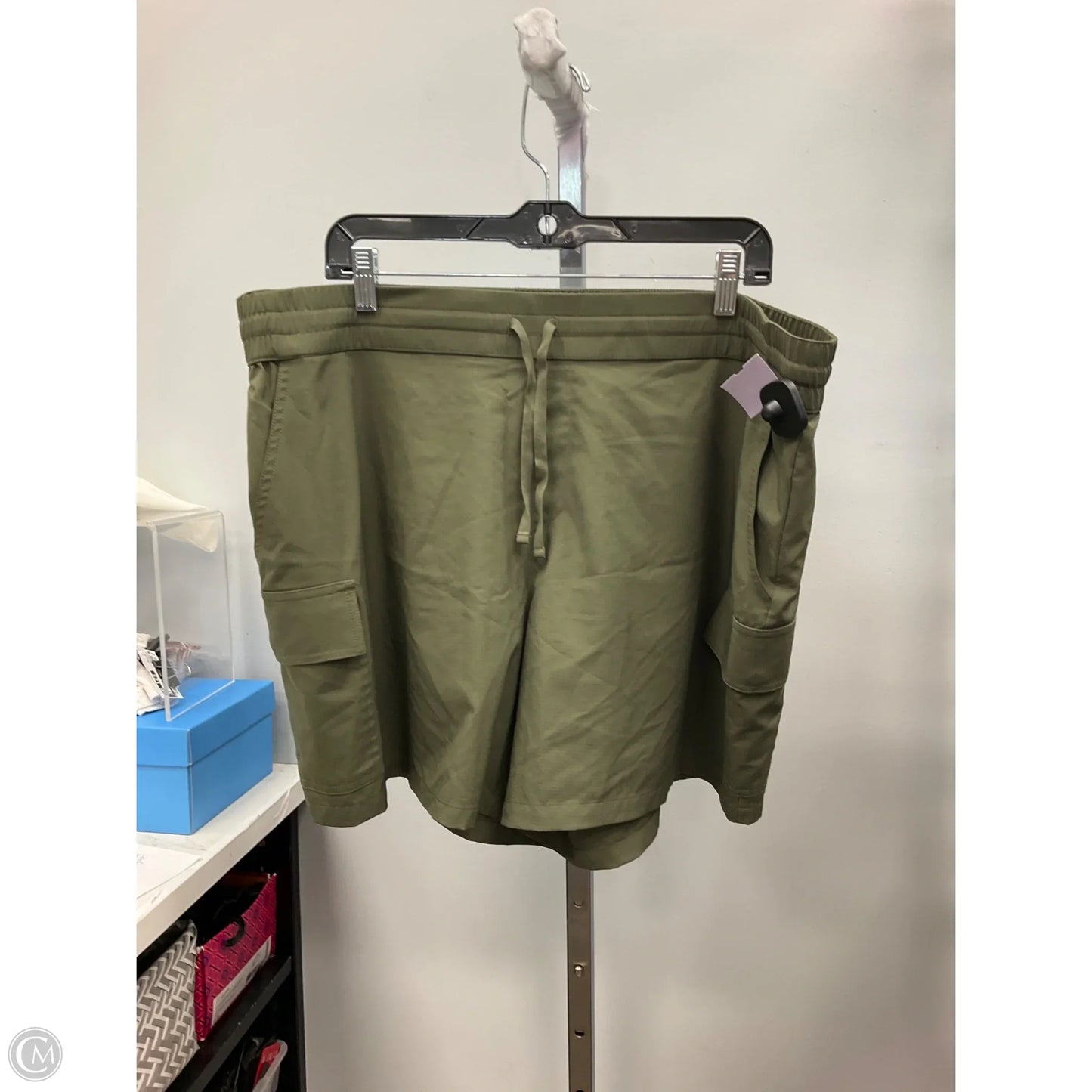 Athletic Shorts By Skechers In Green, Size: 2x