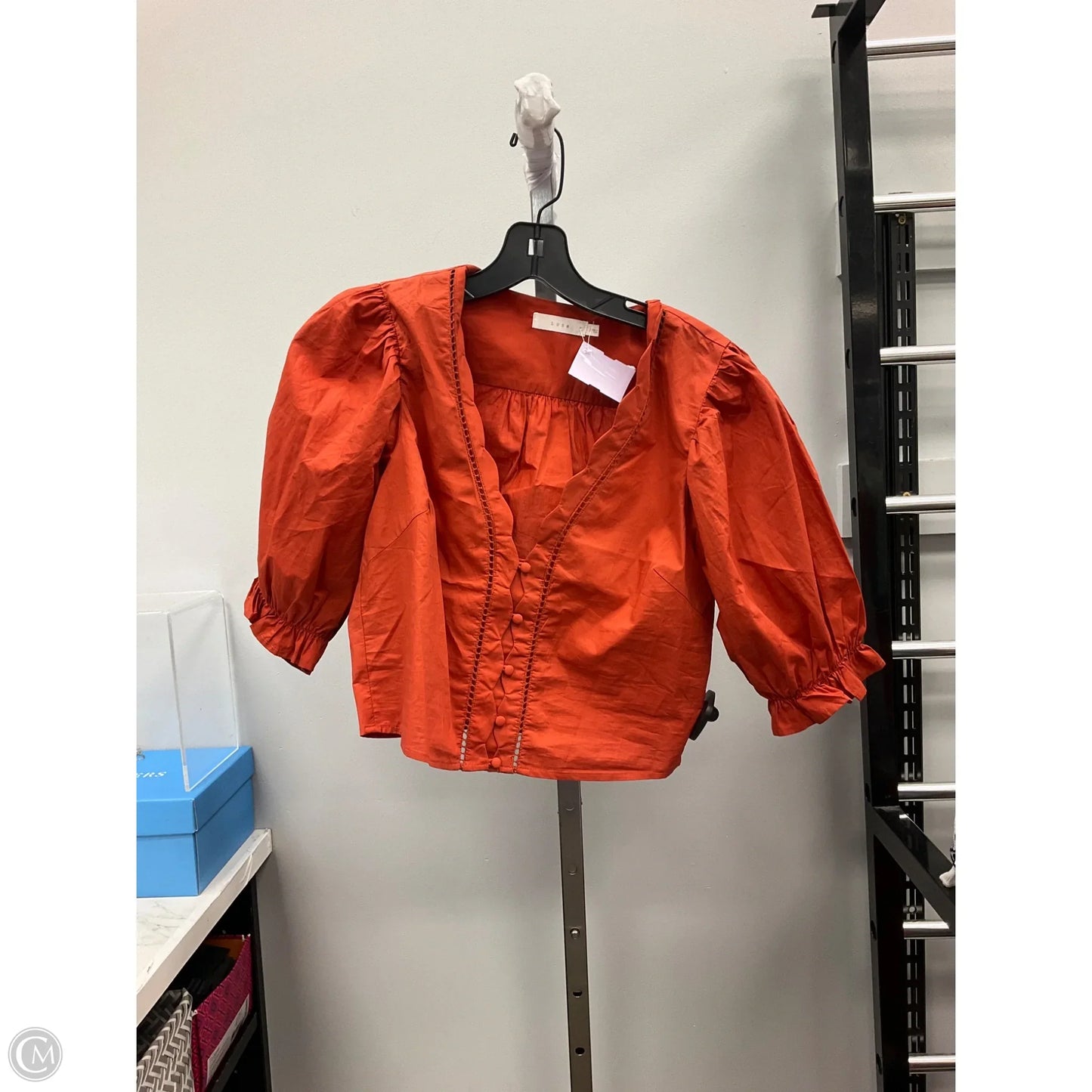 Top Short Sleeve By Lush In Orange, Size: S