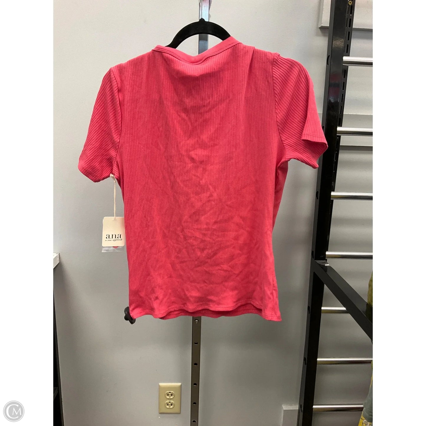 Top Short Sleeve By Ana In Pink, Size: Lp