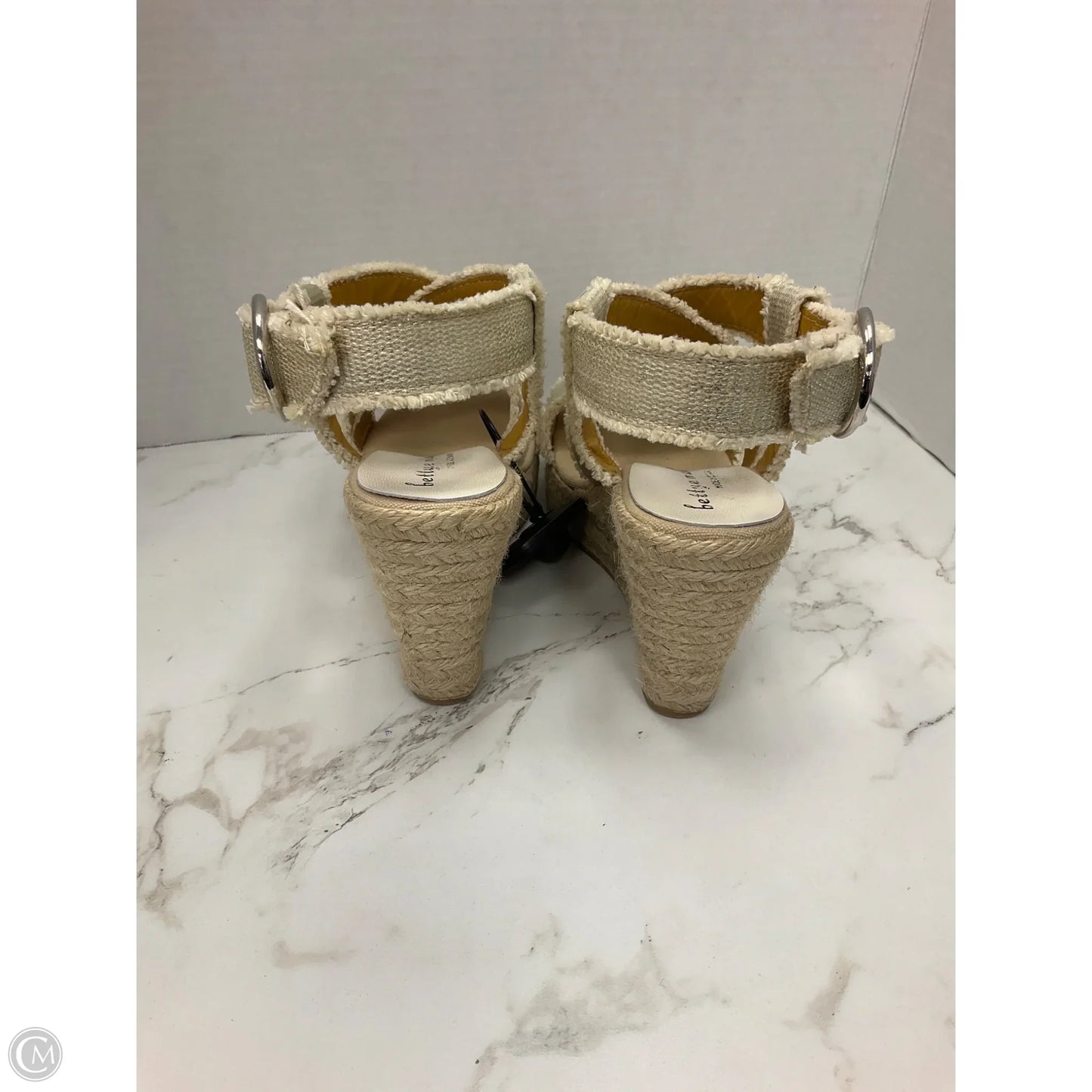 Sandals Heels Wedge By Cmc In Gold, Size: 7