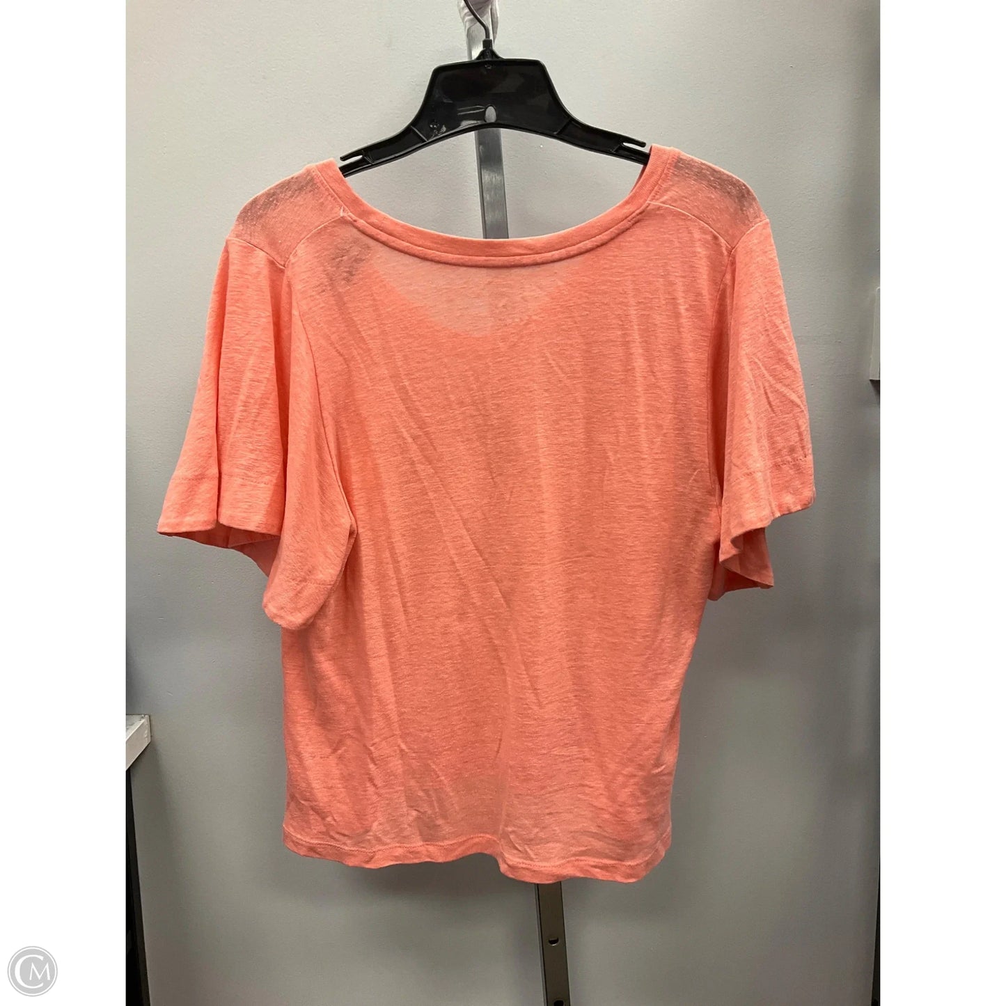 Top Short Sleeve Basic By A New Day In Orange, Size: L