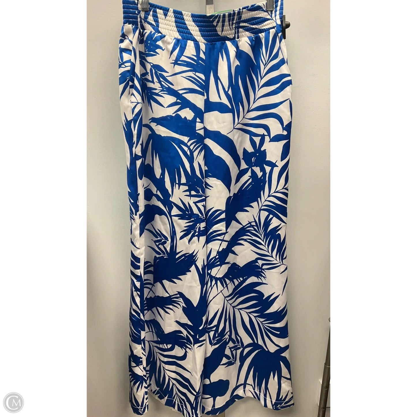 Pants Wide Leg By Inc In Blue & White, Size: L