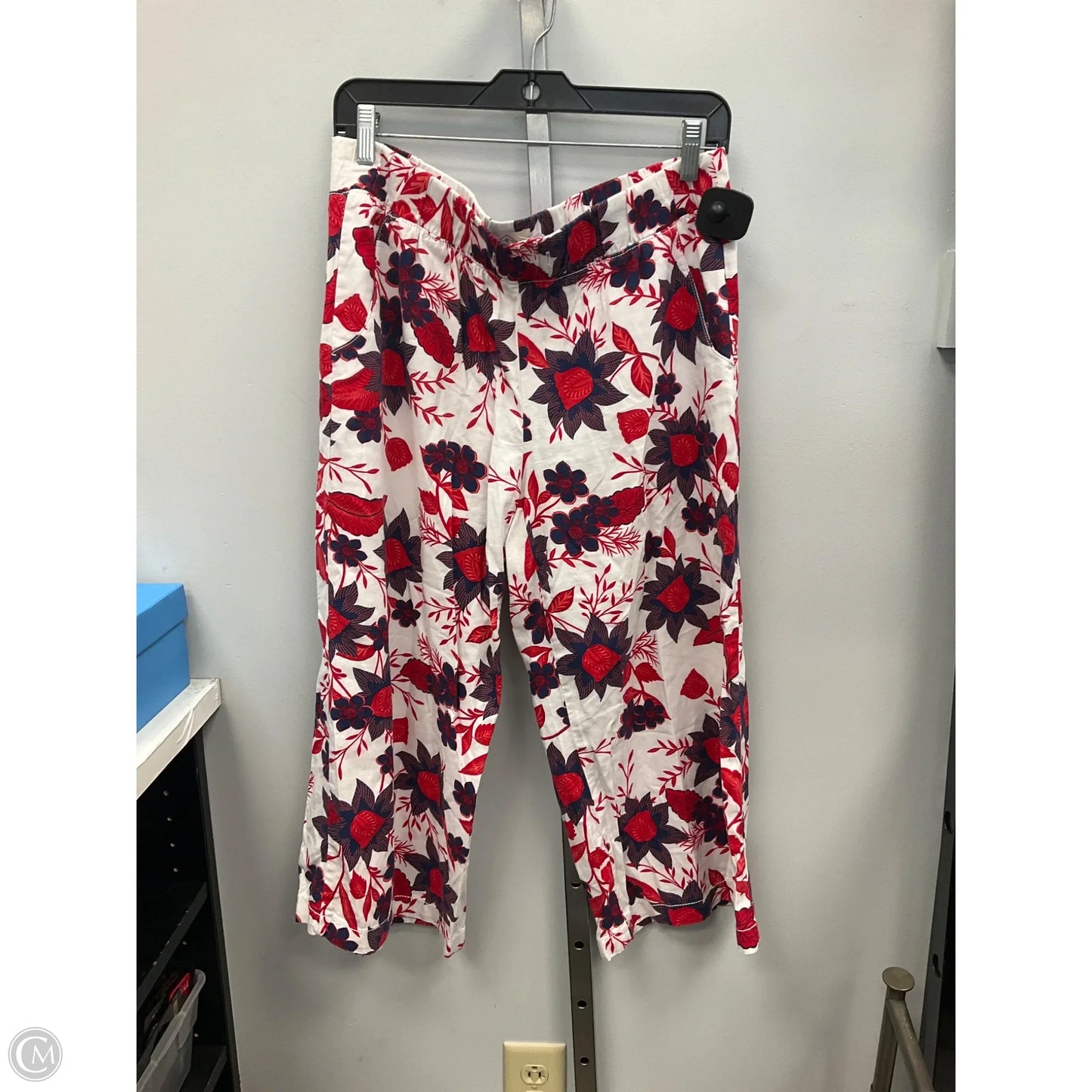 Pants Wide Leg By St Johns Bay In Blue Red & White, Size: Mp