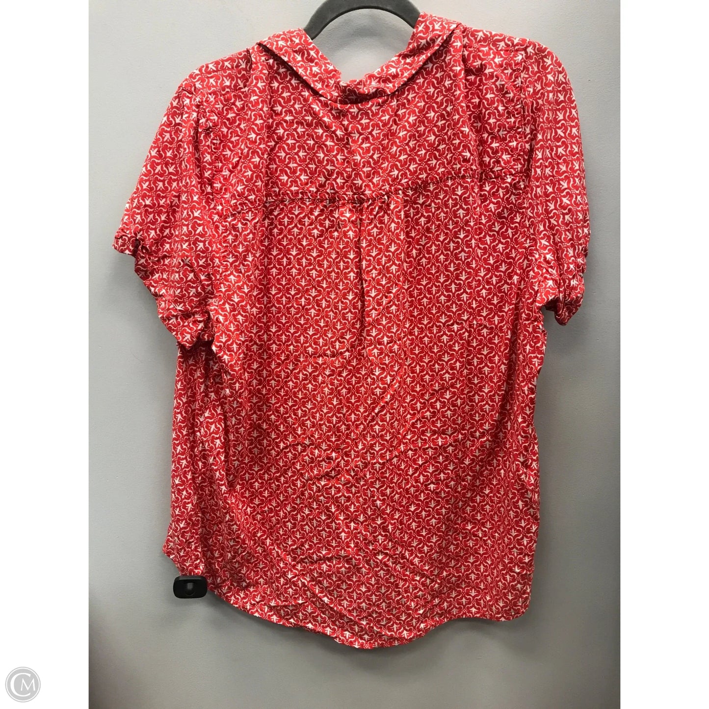 Top Short Sleeve By Croft And Barrow In Red & White, Size: Xxl