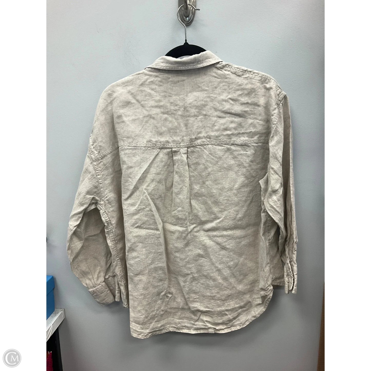 Top Long Sleeve By Cmc In Cream, Size: S