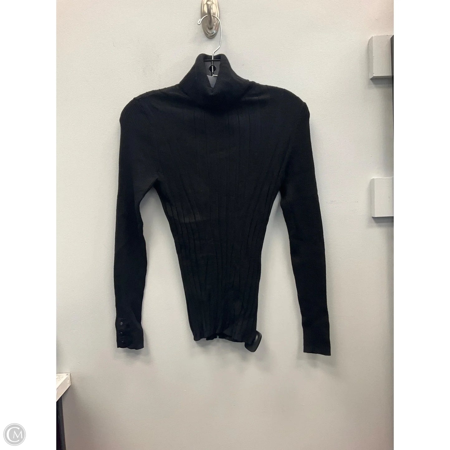 Top Long Sleeve By White House Black Market In Black, Size: S