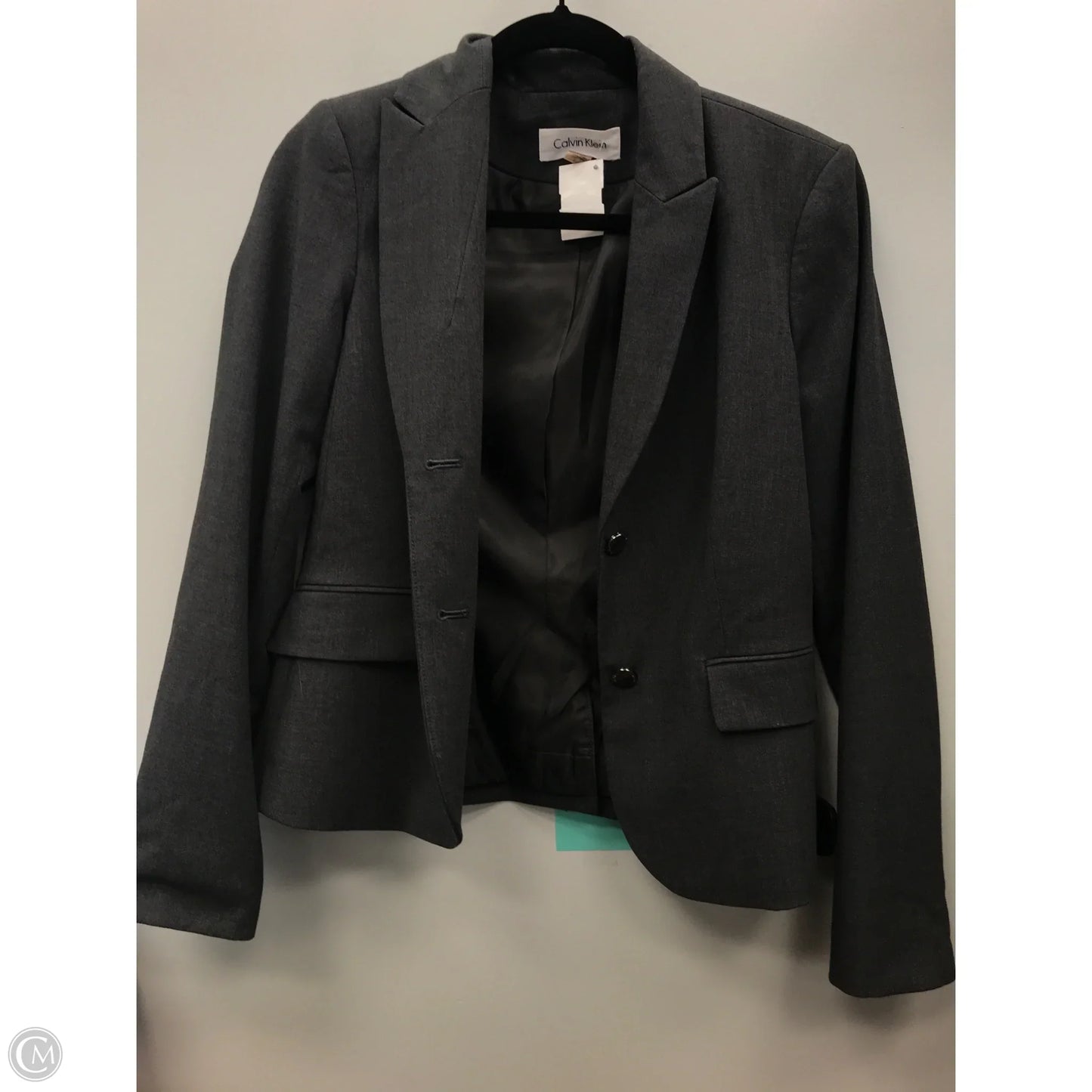 Blazer By Calvin Klein In Grey, Size: 4