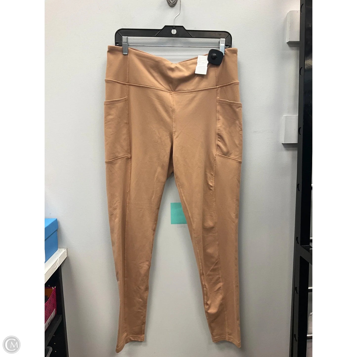 Athletic Leggings By Tek Gear In Tan, Size: Xxl