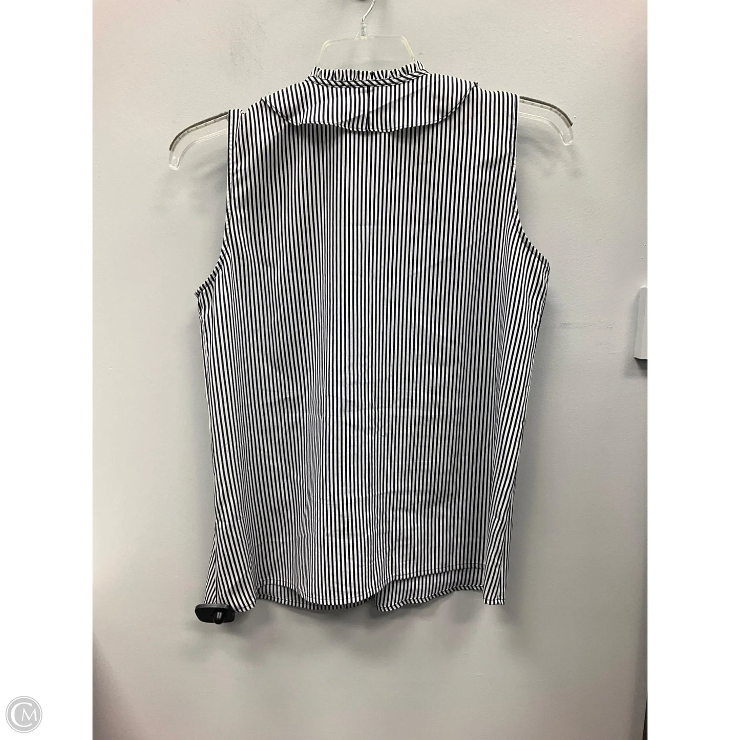 Top Sleeveless Designer By Karl Lagerfeld In Striped Pattern, Size: M