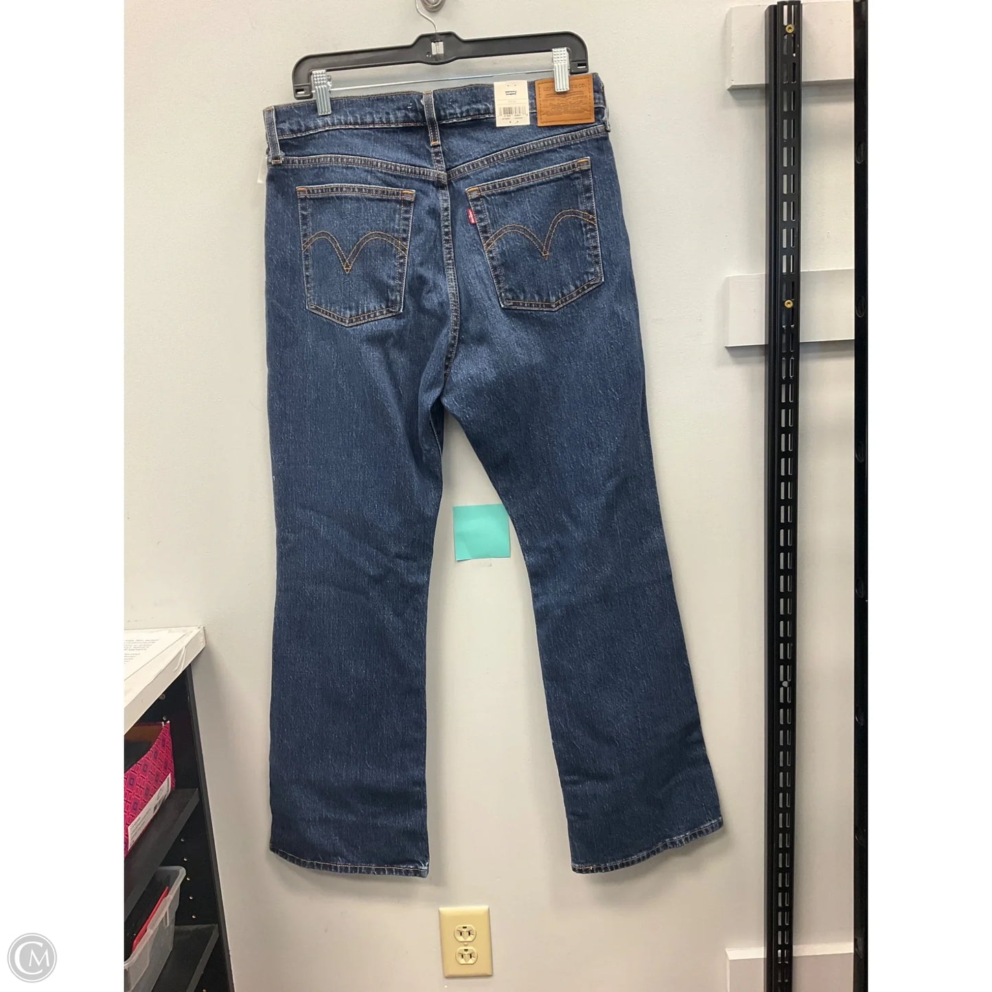 Jeans Boot Cut By Levis In Blue Denim, Size: 12
