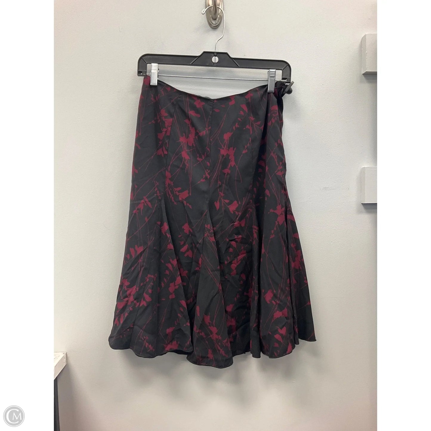Skirt Midi By Tailor By B Moss In Black & Red, Size: 4