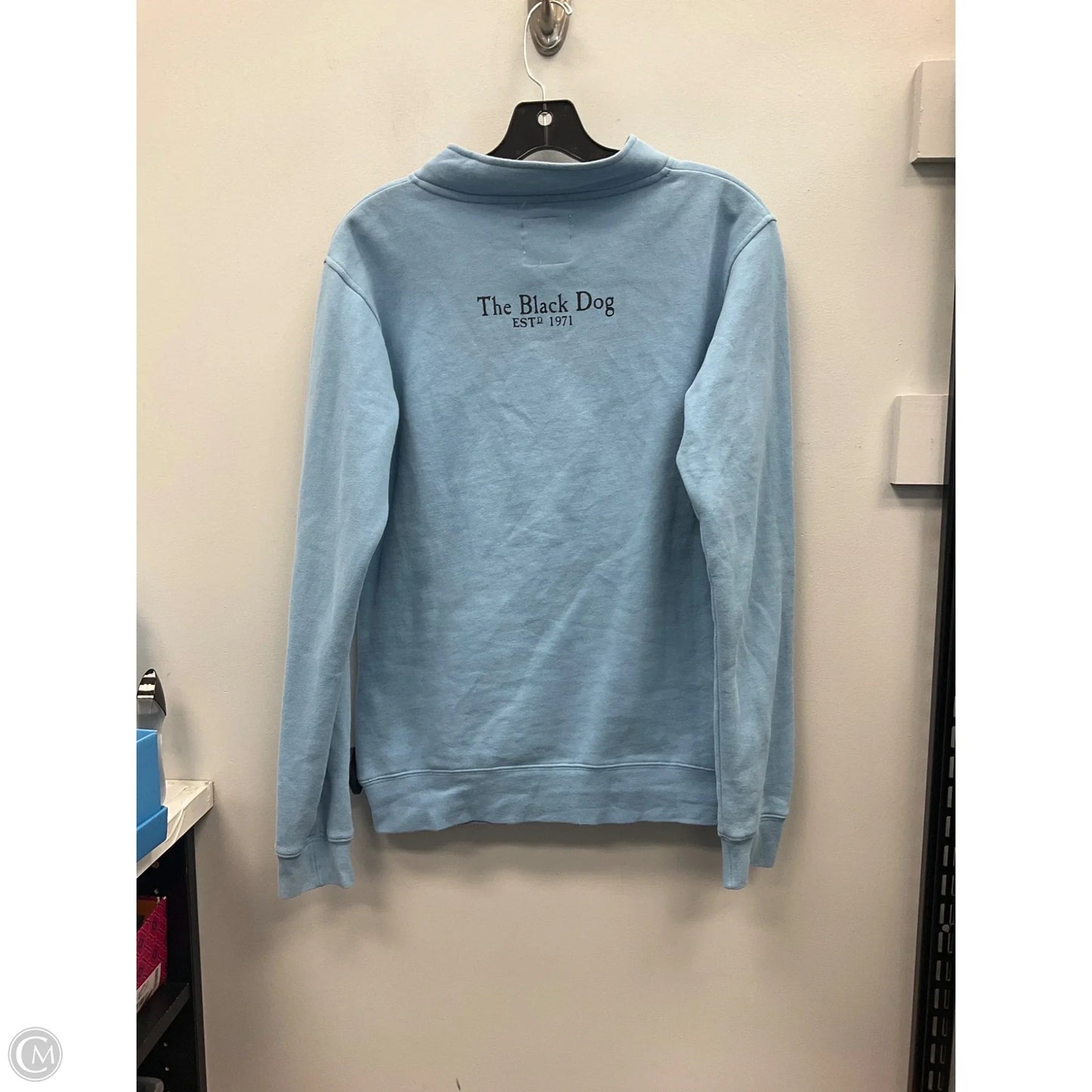Sweatshirt Crewneck By The Black Dog In Blue, Size: L
