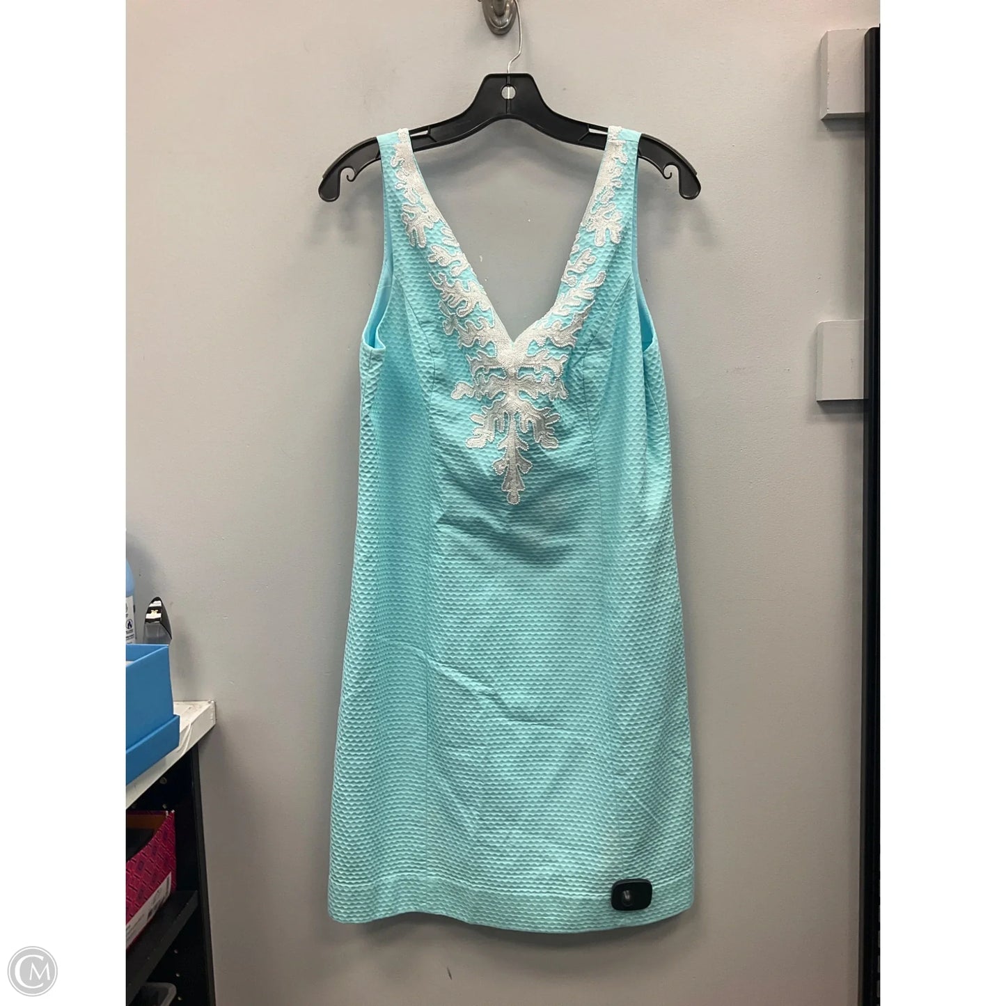Dress Designer By Lilly Pulitzer In Blue & White, Size: 10