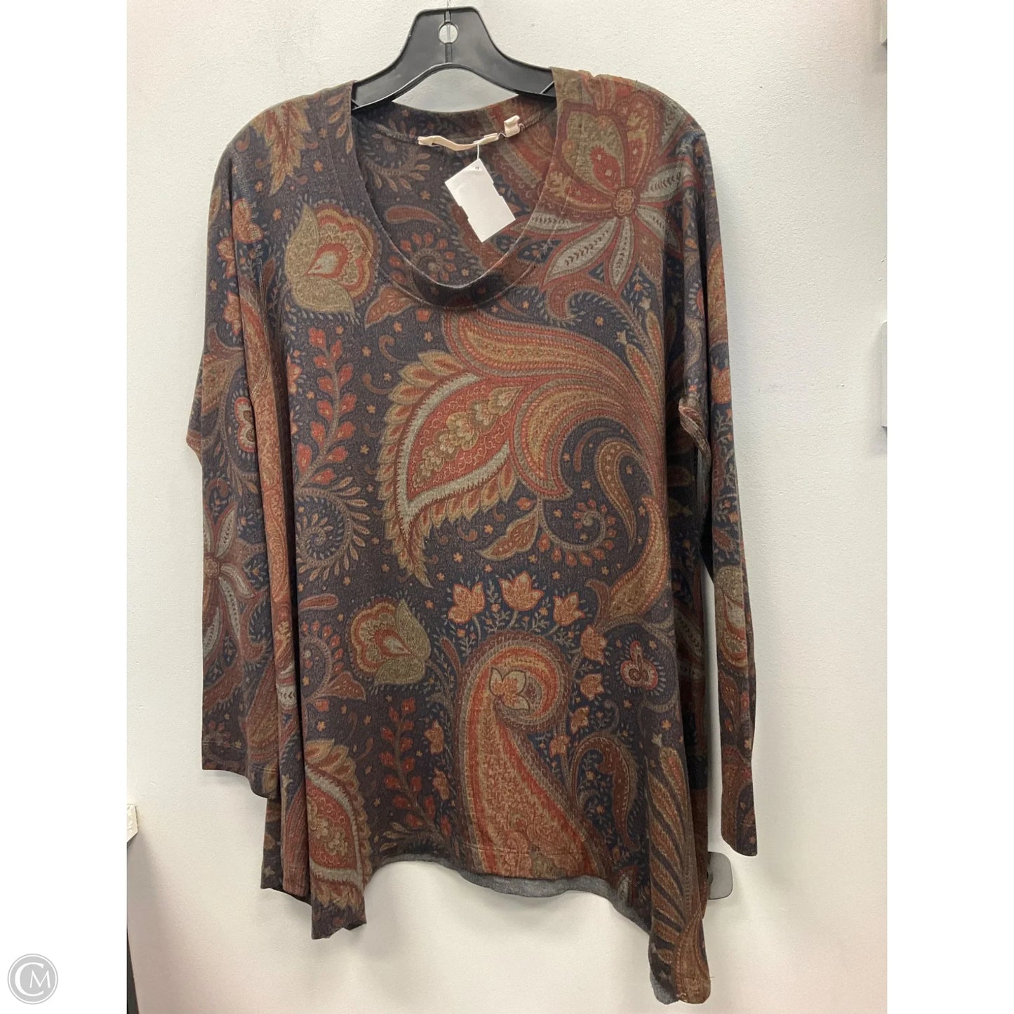 Top Long Sleeve By Soft Surroundings In Paisley Print, Size: Lp