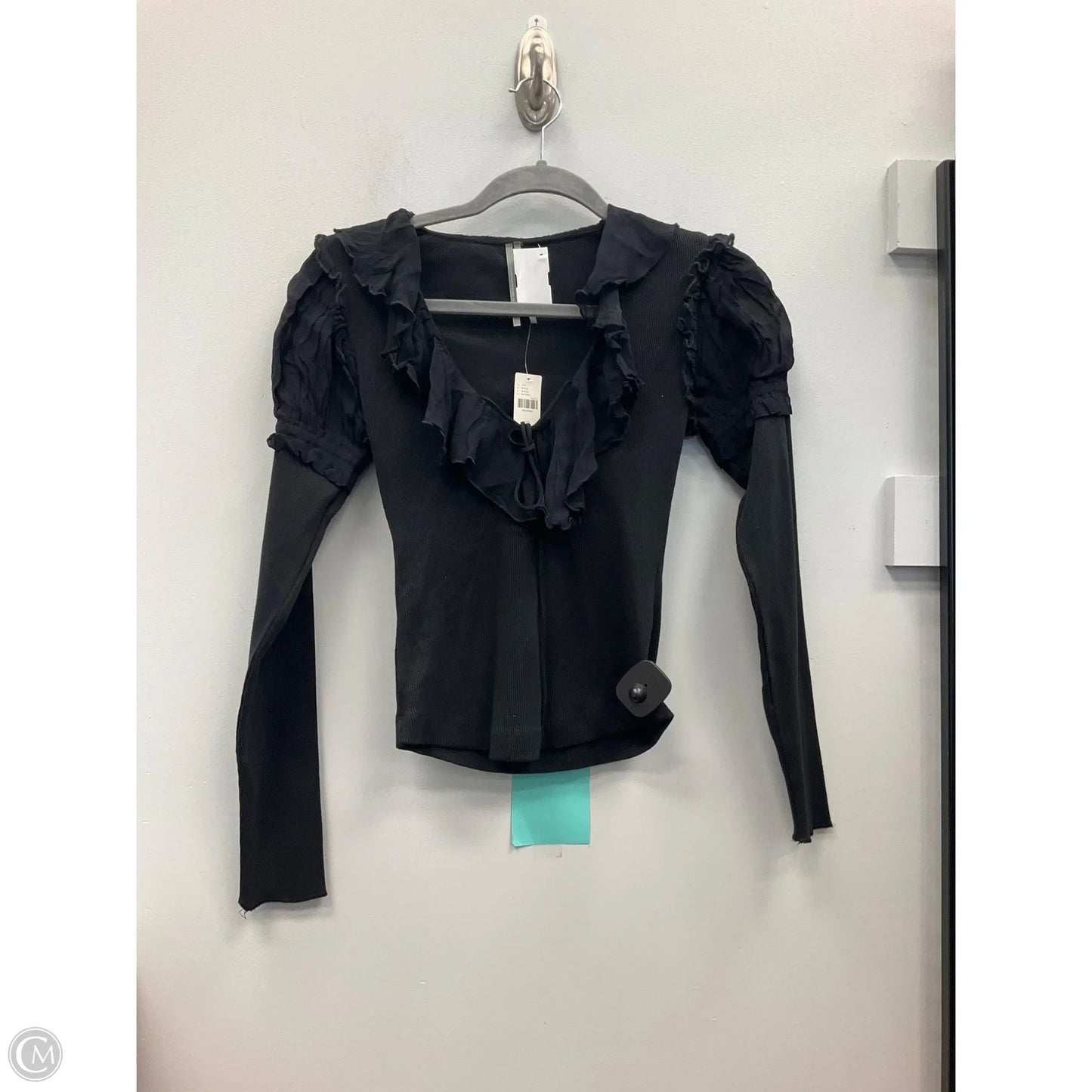Top Long Sleeve By Anthropologie In Black, Size: Xxs