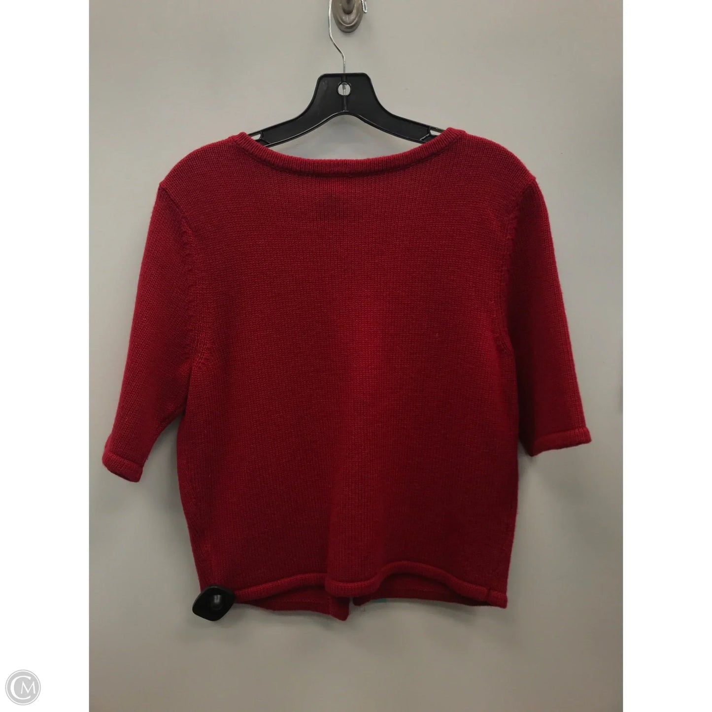 Sweater Short Sleeve By Talbots In Red, Size: S