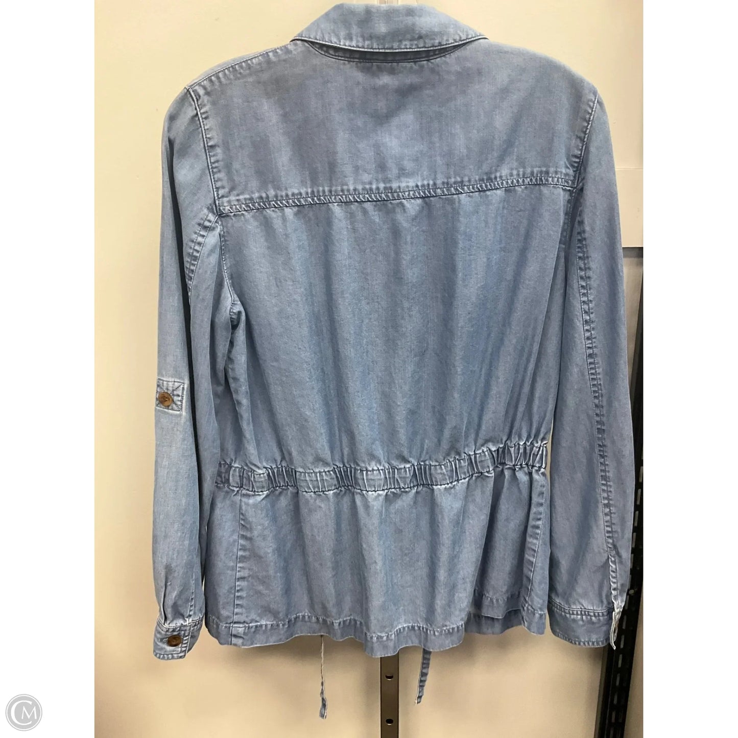 Top Long Sleeve By Charter Club In Blue Denim, Size: S