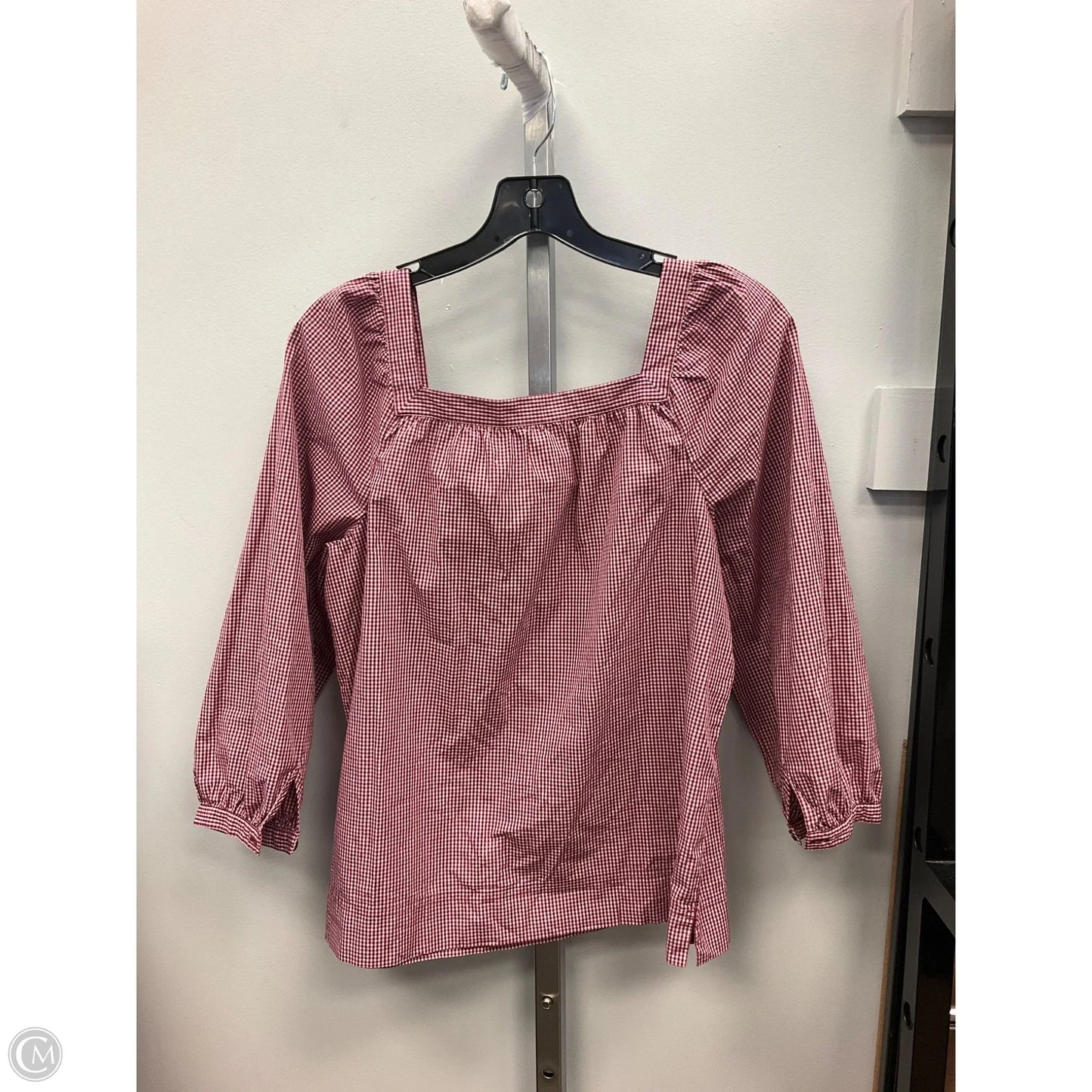 Top 3/4 Sleeve By J. Crew In Red & White, Size: Xs