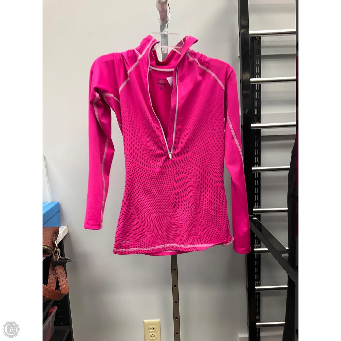 Athletic Jacket By Nike In Pink, Size: S