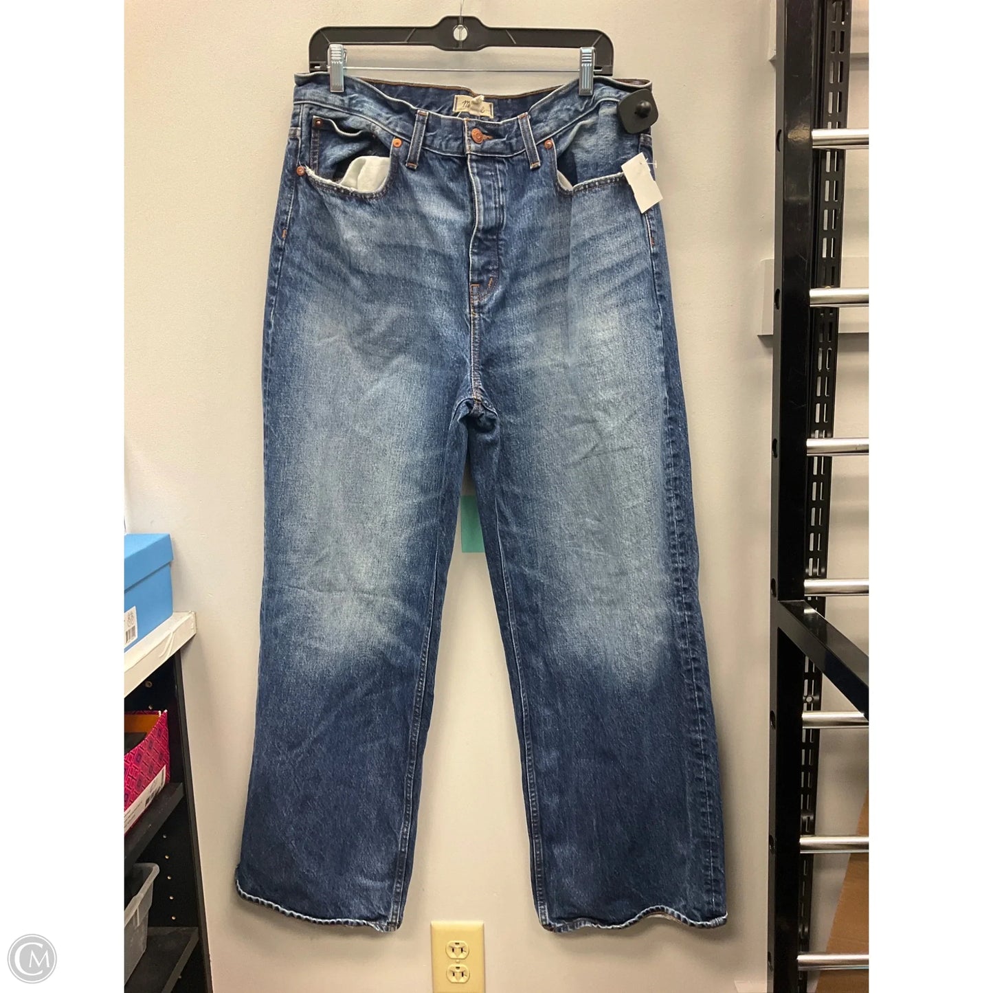 Jeans Wide Leg By Madewell In Blue Denim, Size: 8