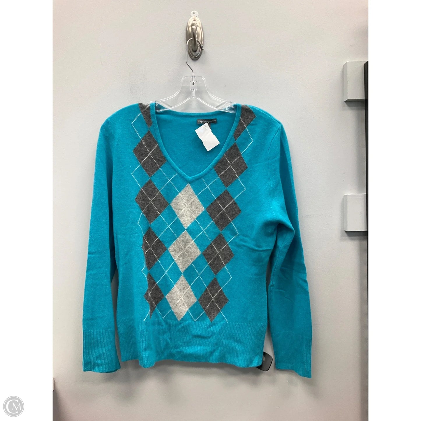 Sweater Cashmere By Apt 9 In Blue, Size: L