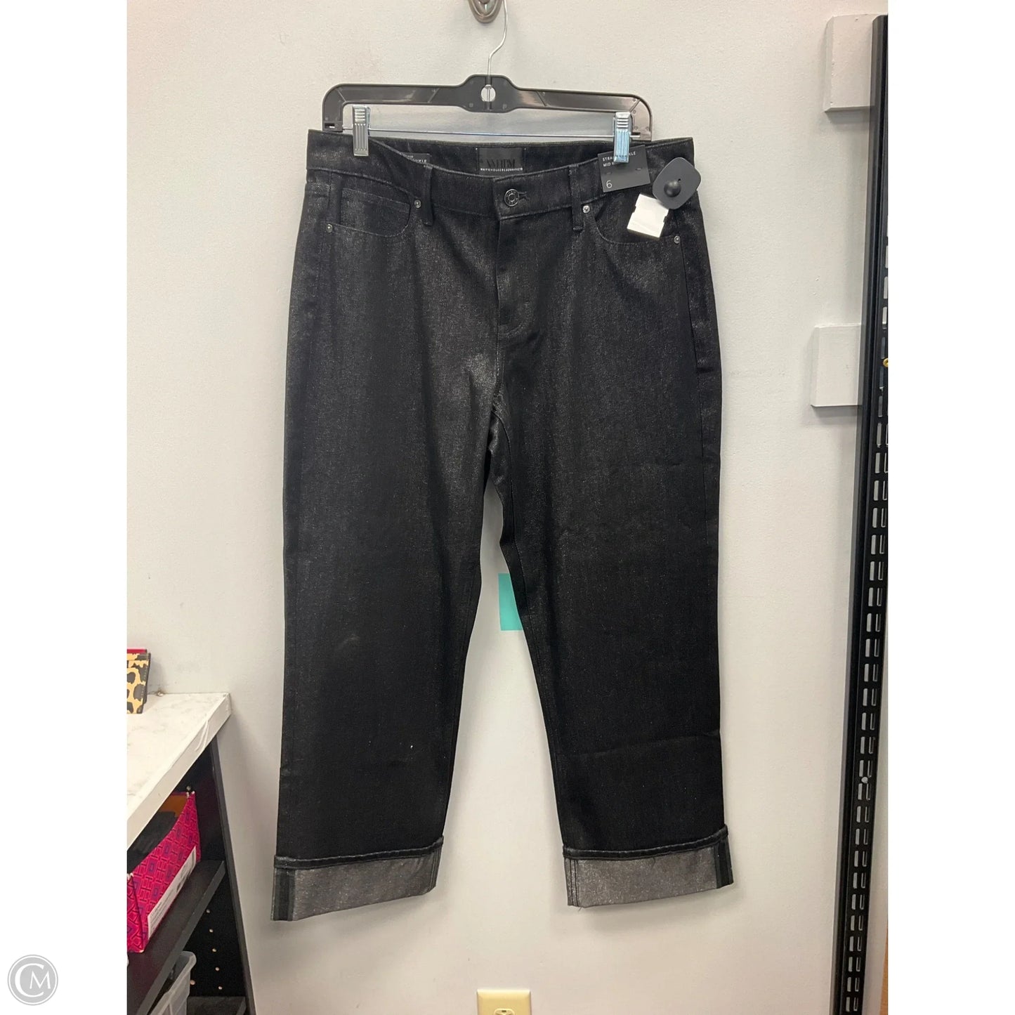 Jeans Wide Leg By White House Black Market In Black, Size: 6
