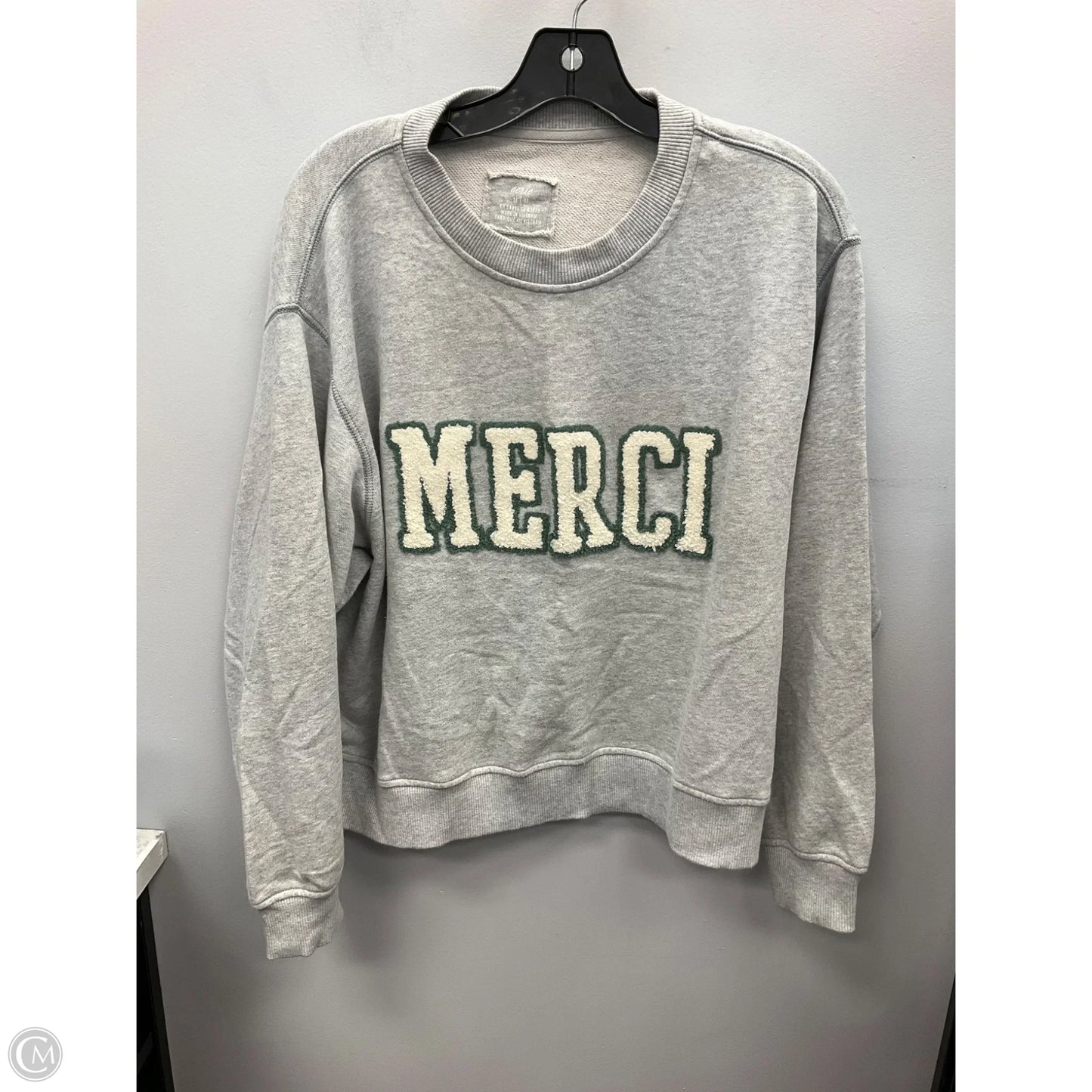 Sweatshirt Crewneck By Aerie In Grey, Size: M
