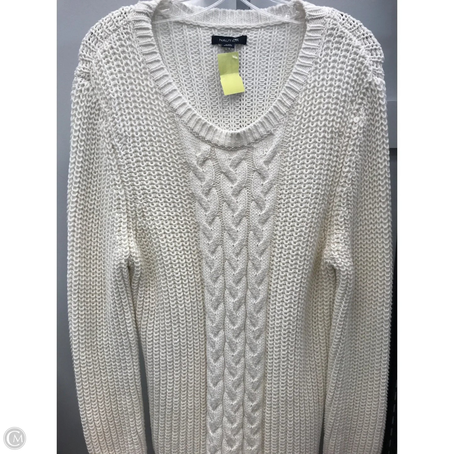 Sweater By Nautica In Cream, Size: Xxl