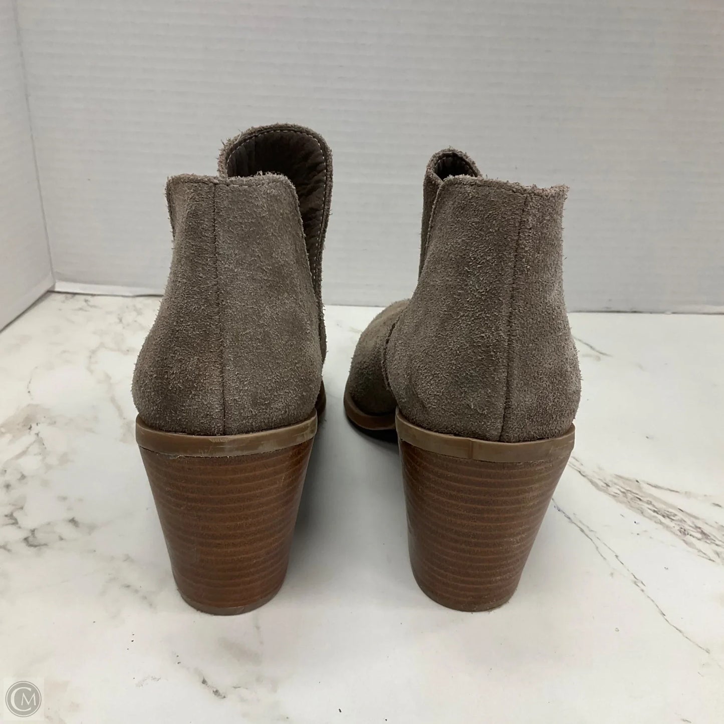 Boots Ankle Heels By Steve Madden In Taupe, Size: 9.5