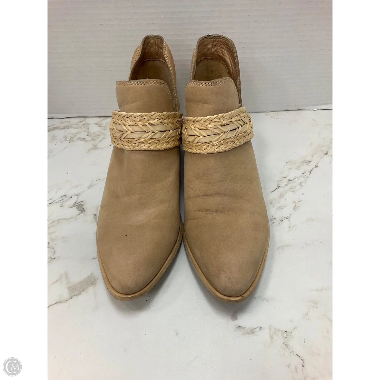 Boots Ankle Heels By Francesca's In Tan, Size: 7.5