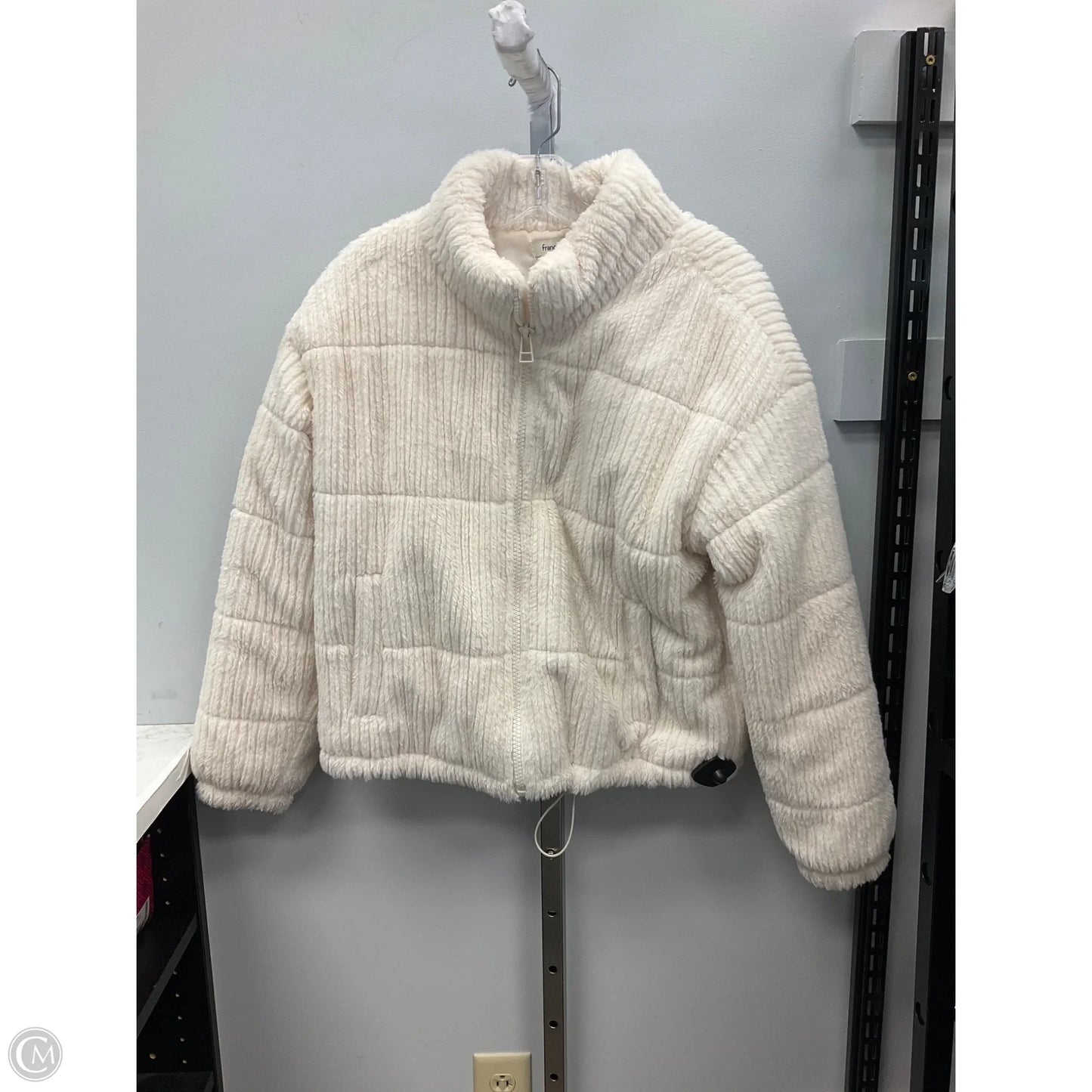 Jacket Faux Fur & Sherpa By Francesca's In Cream, Size: M