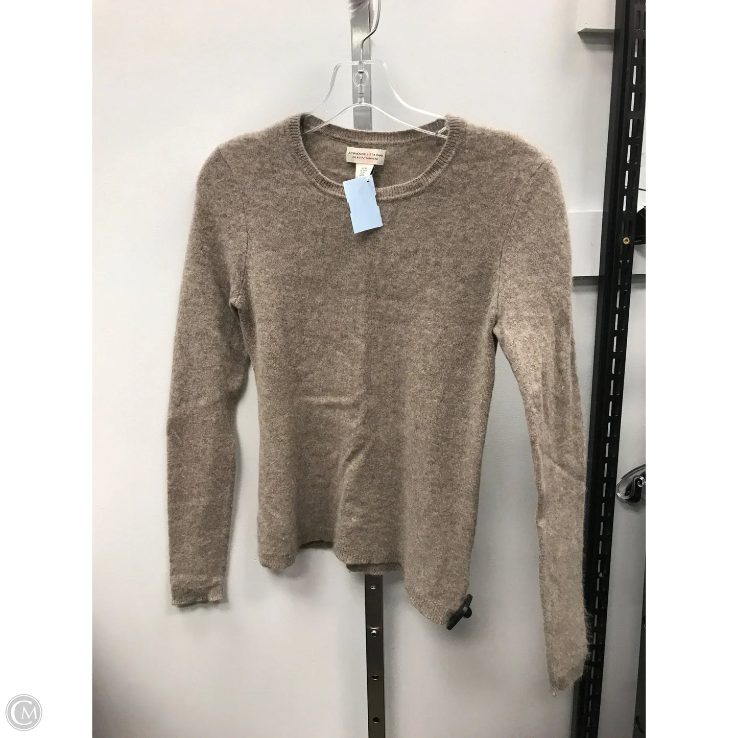 Sweater Cardigan Cashmere By Adrienne Vittadini In Brown, Size: S