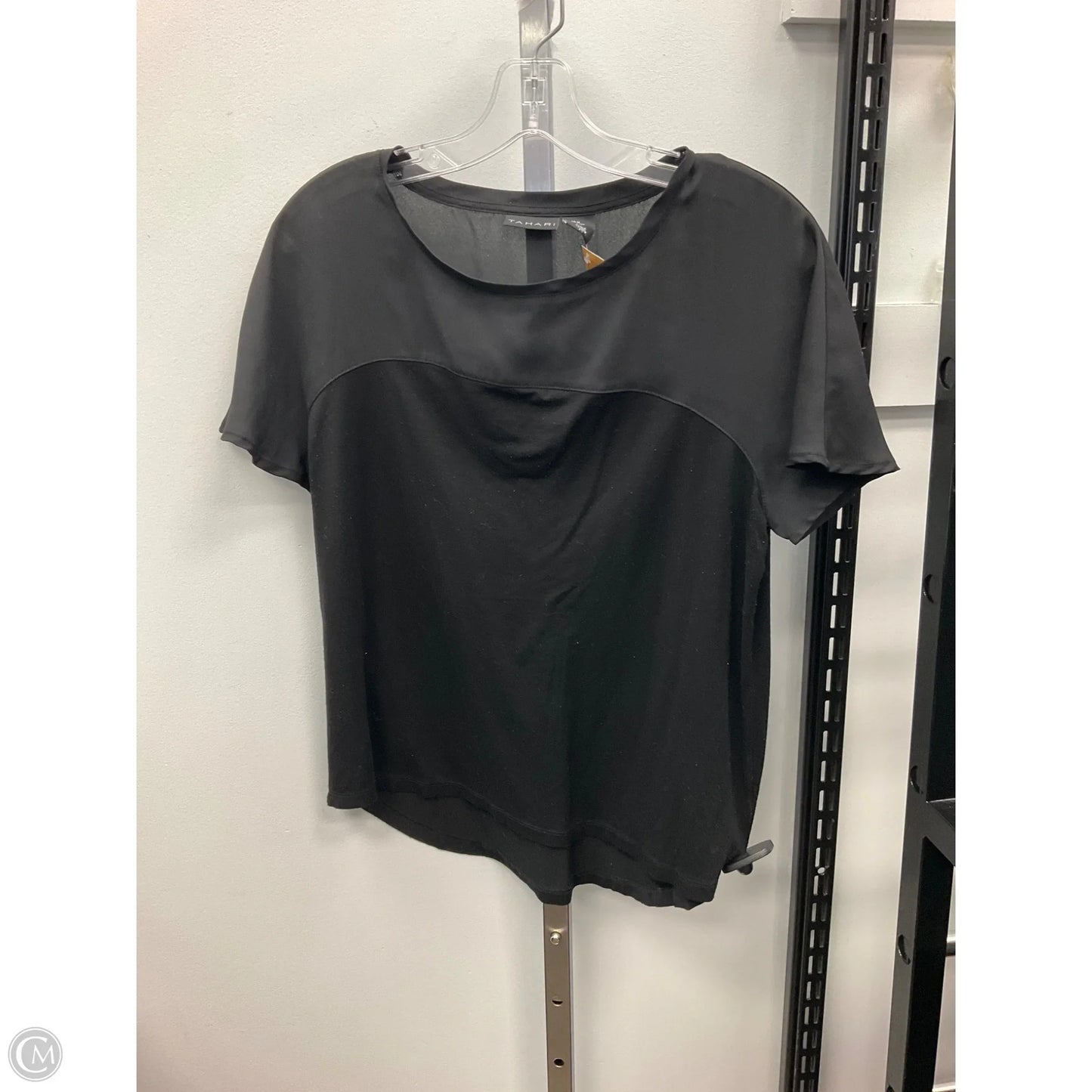 Top Short Sleeve By Tahari In Black, Size: M