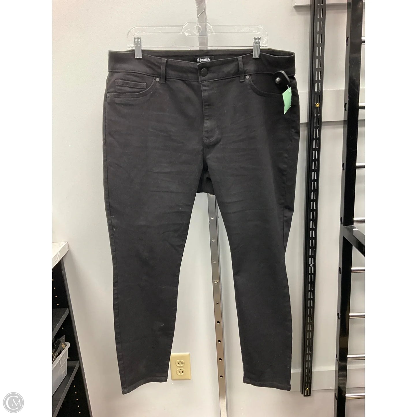 Jeans Skinny By D Jeans In Black, Size: 16