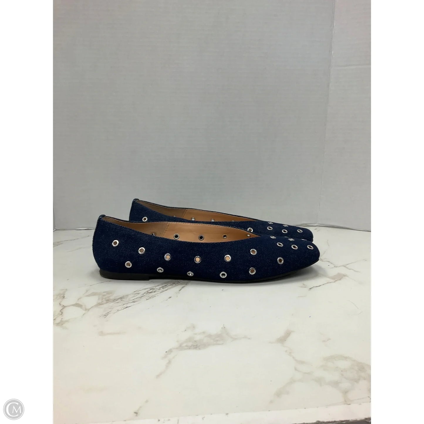 Shoes Flats By Loft In Blue Denim, Size: 8.5