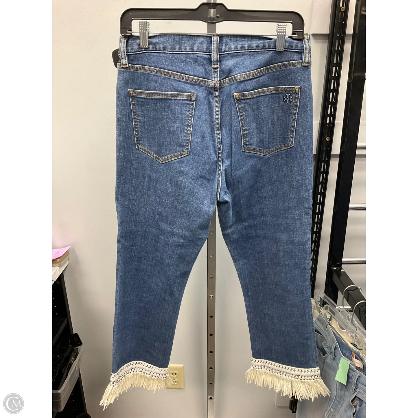 Jeans Designer By Tory Burch In Blue Denim, Size: 6