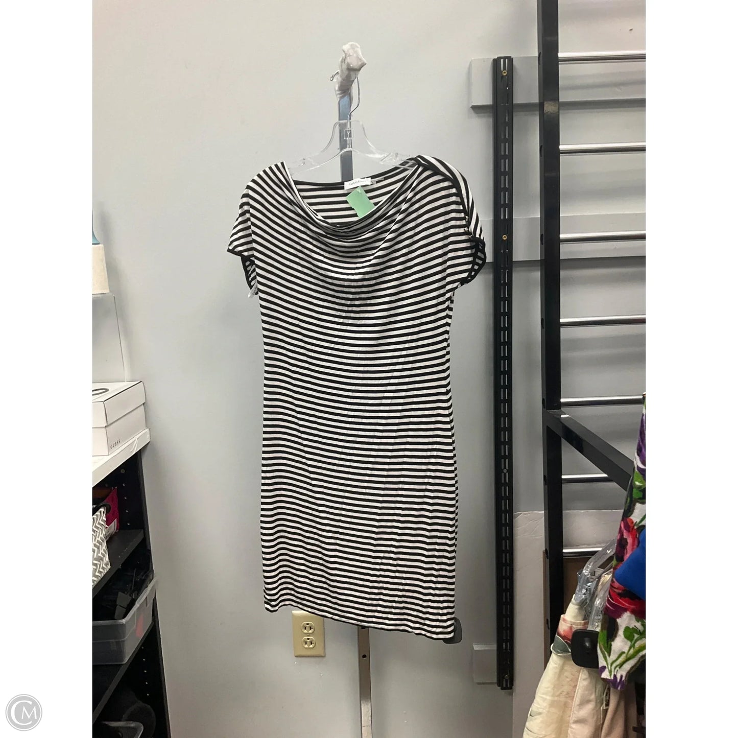 Dress Casual Short By Calvin Klein In Striped Pattern, Size: 4