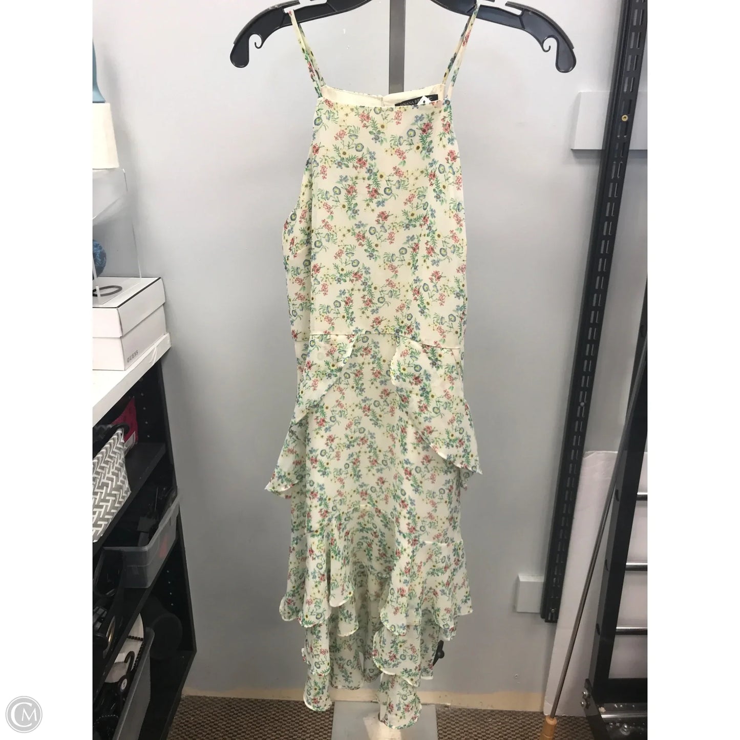 Dress Casual Midi By Banana Republic In Floral Print, Size: 8