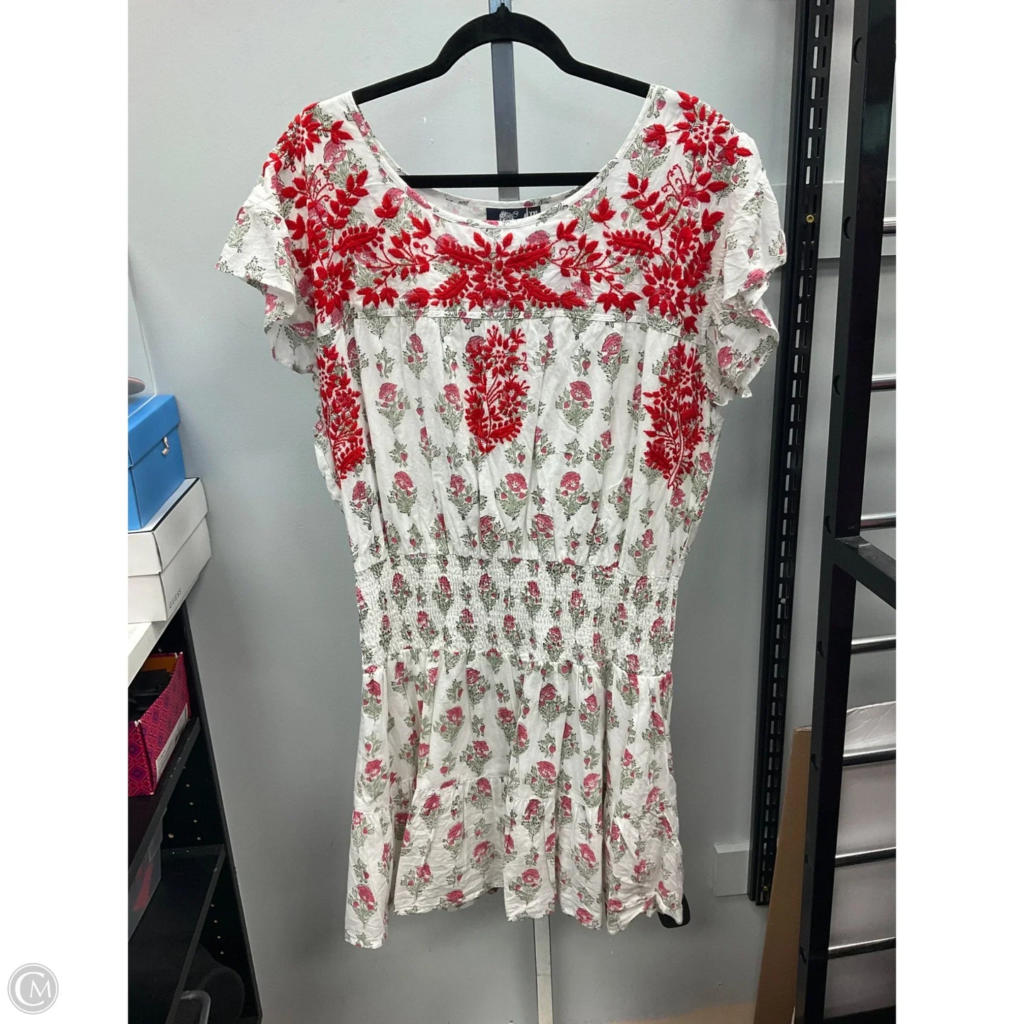 Dress Casual Short By Clothes Mentor In Floral Print, Size: Xxl