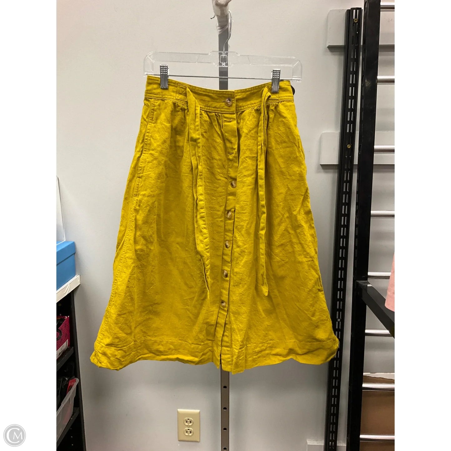 Skirt Midi By Madewell In Chartreuse, Size: 4