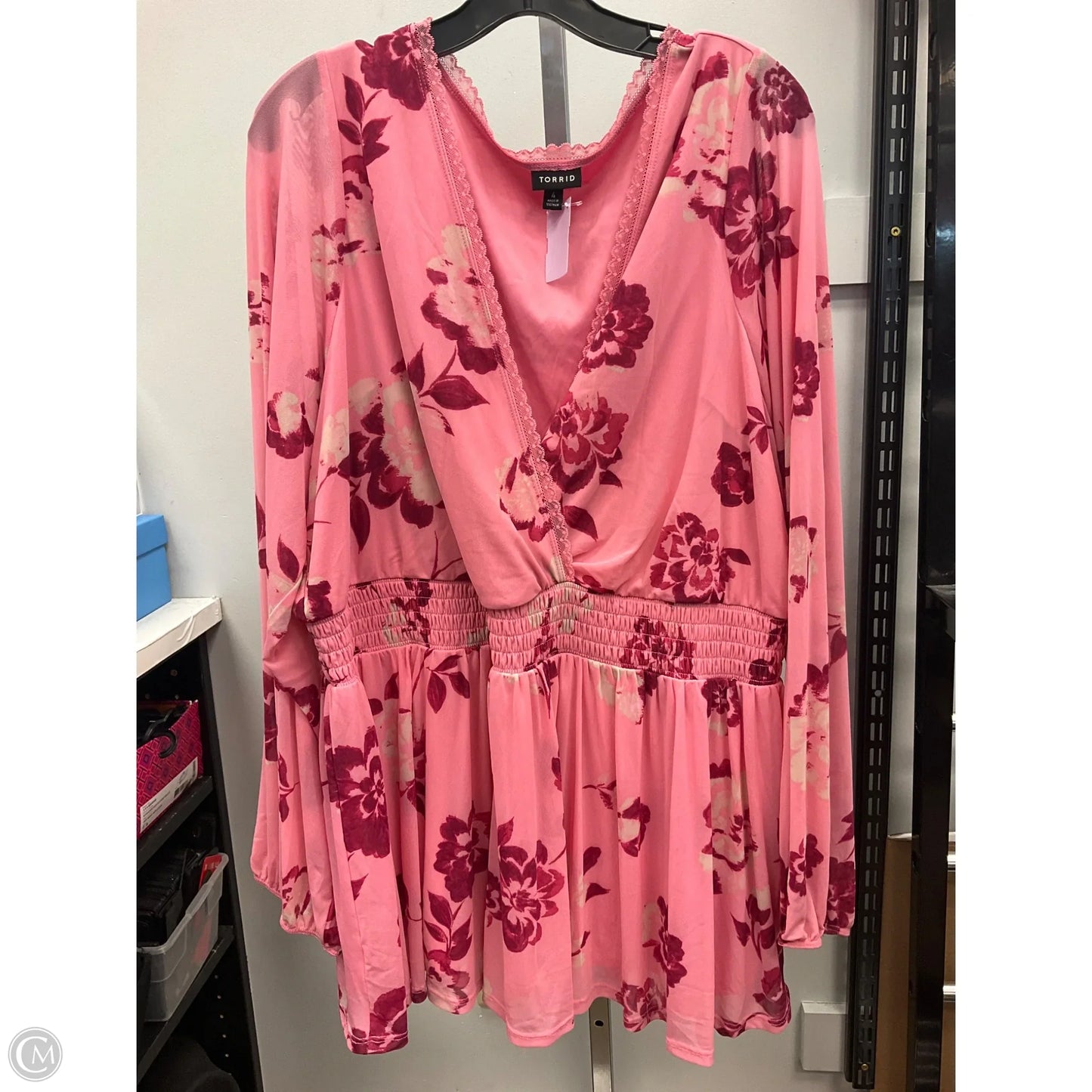 Top Long Sleeve By Torrid In Floral Print, Size: 4x