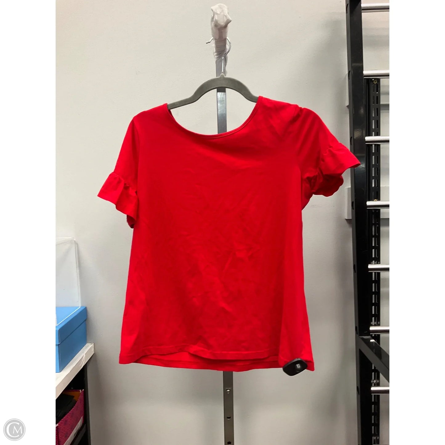 Top Short Sleeve By Shein In Red, Size: M