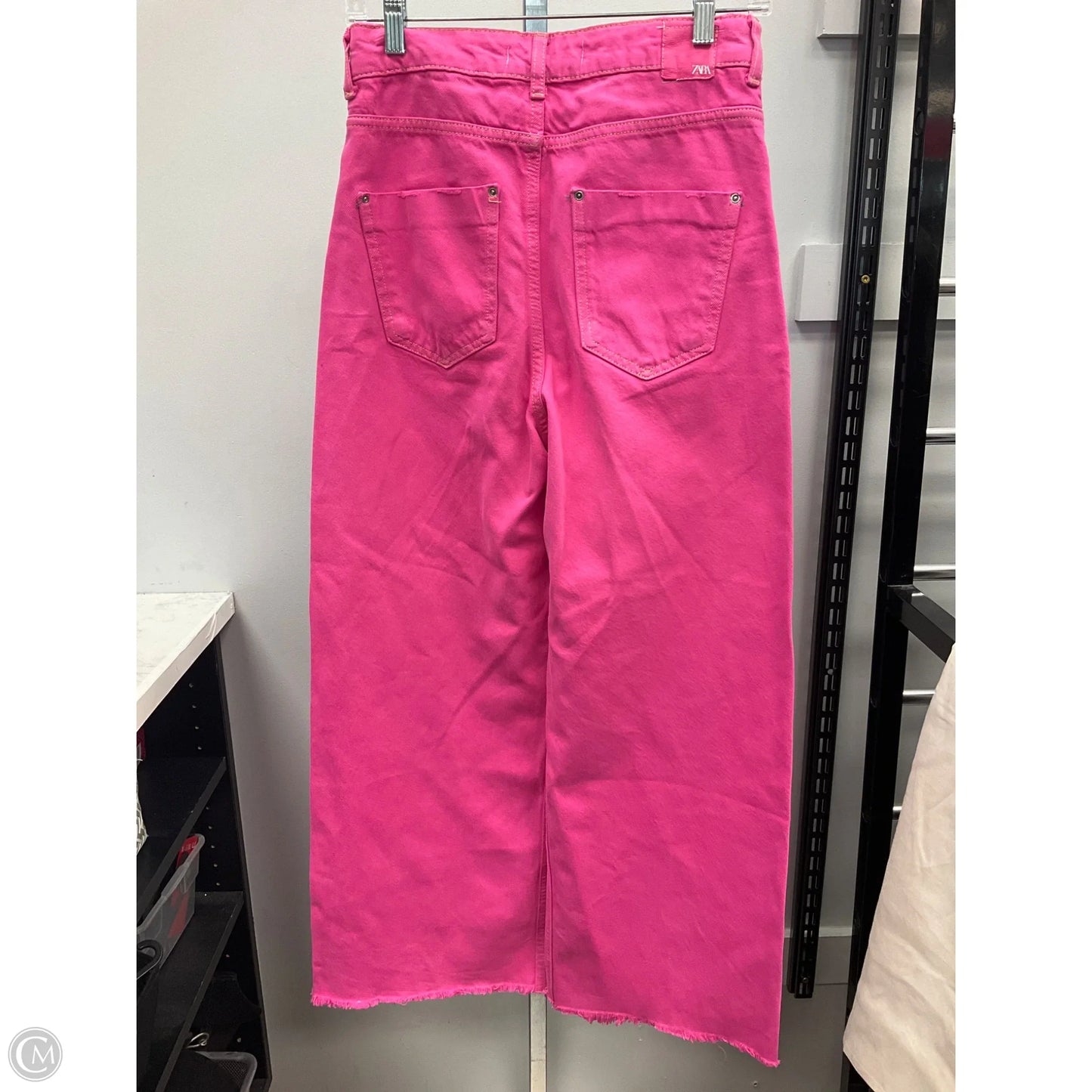 Jeans Flared By Zara In Pink, Size: 2